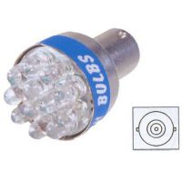 Bílá LED žárovka s paticí BA15S, BLIKAJÍCÍ, jednopólová 21W, 9LED, 1ks  