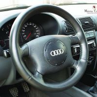 Kožený potah volantu Maria Cavallo - černý, vel. A 