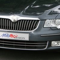 Milotec lišty předního nárazníku, Škoda Superb II. 06/08 – 