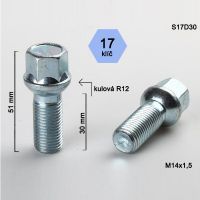 Kolový šroub M14x1,5x30, dosedací plocha koule 