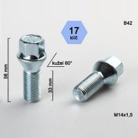 Kolový šroub M14x1,5x33, dosedací plocha kužel 