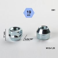 Matice M12x1,25 kužel otevřená, klíč 19, výška 17  