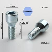 Šroub M12x1,25x30 kužel s vnitřním mnohohranem, průměr hlavy 23mm výška 55,5  