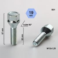 Šroub M12x1,25x32 kužel, klíč 19, výška 57  