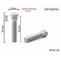 Šteft (svorník) M12x1,25x70 tisícihran průměr 13mm  