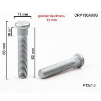 Šteft (svorník) M12x1,5x60 tisícihran průměr 13mm 